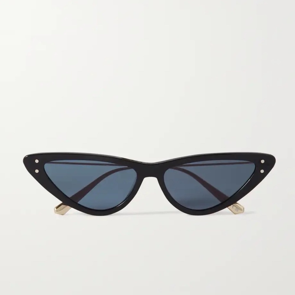 NWT Dior Cateye Sunglasses Black and light Gold